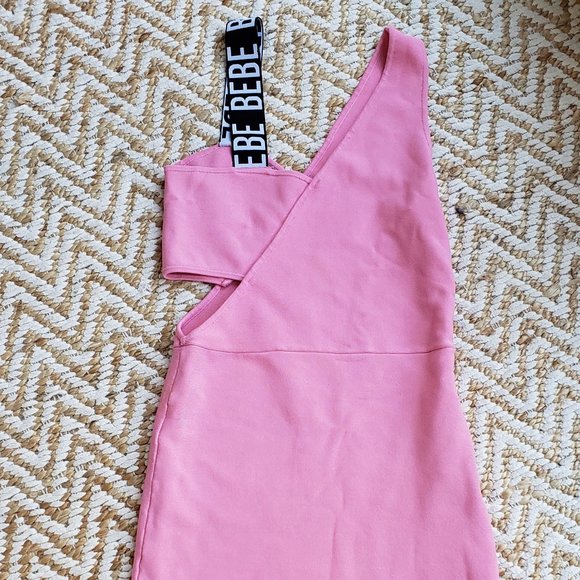 SOLD! 🤑 BEBE Sexy Pink TOPANGA Fitted Dress - Picture 9 of 14